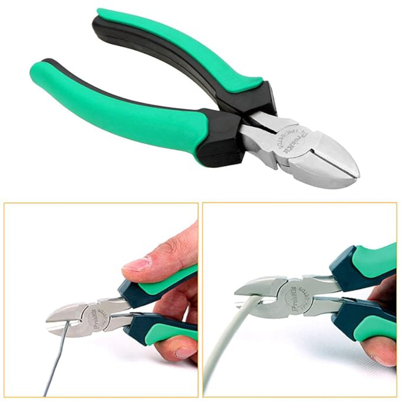 Proskit 1PK-046S Needle Nose Pliers - 150mm, S45C Carbon Steel, Nickel Plated - NEW