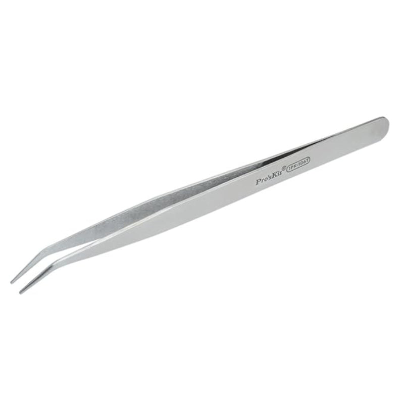 Pro'skit® 1PK-106T Steel Universal Tweezer (Silver)-175mm