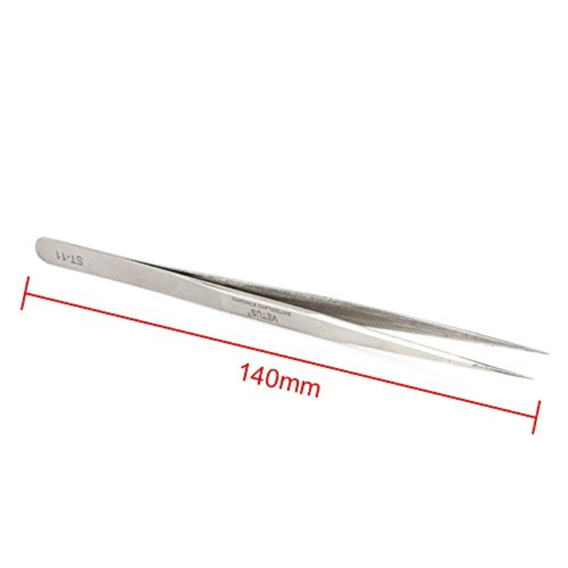 VETUS® ST-11 Long Fine Tip Non-Magnetic Tweezer