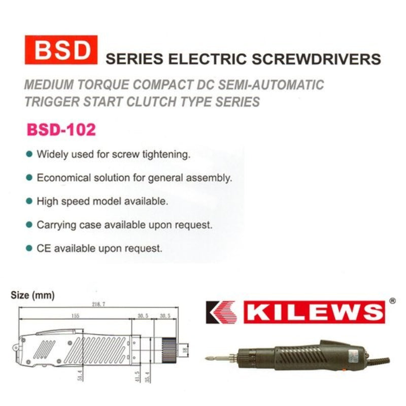 KILEWS® BSD-102LB DC Type Semi-Automatic Screwdriver