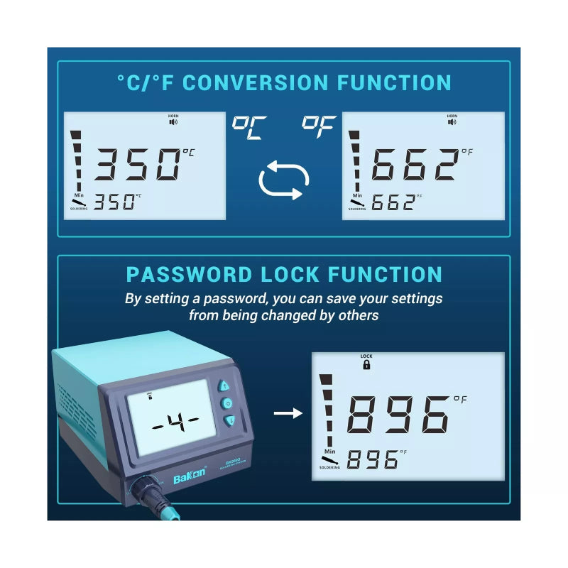 Bakon® BK969S Digital Soldering Station - 60W