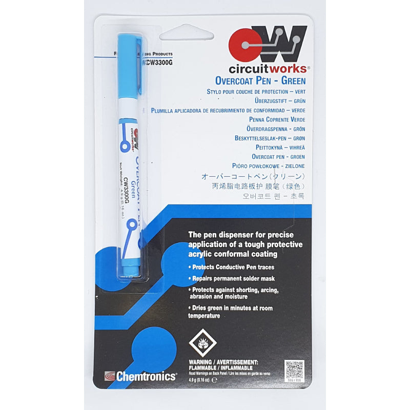 CircuitWorks® CW3300G ग्रीन ओव्हरकोट पेन | ४.९ ग्रॅम