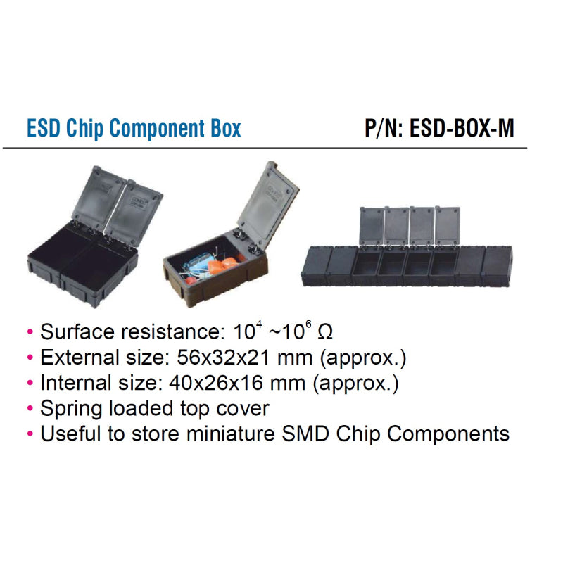 ESD Chip Component Box - ESD-BOX-M