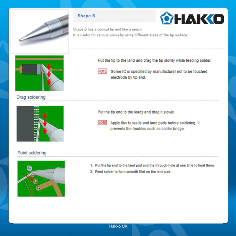 Hakko® T18-B शंक्वाकार सोल्डरिंग टिप