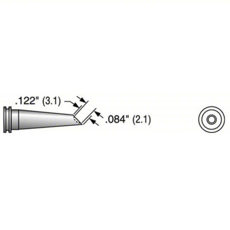 PLATO® MS-0100 ~ LT GW  Soldering Tip LT Series, Bevel, 2.1 mm