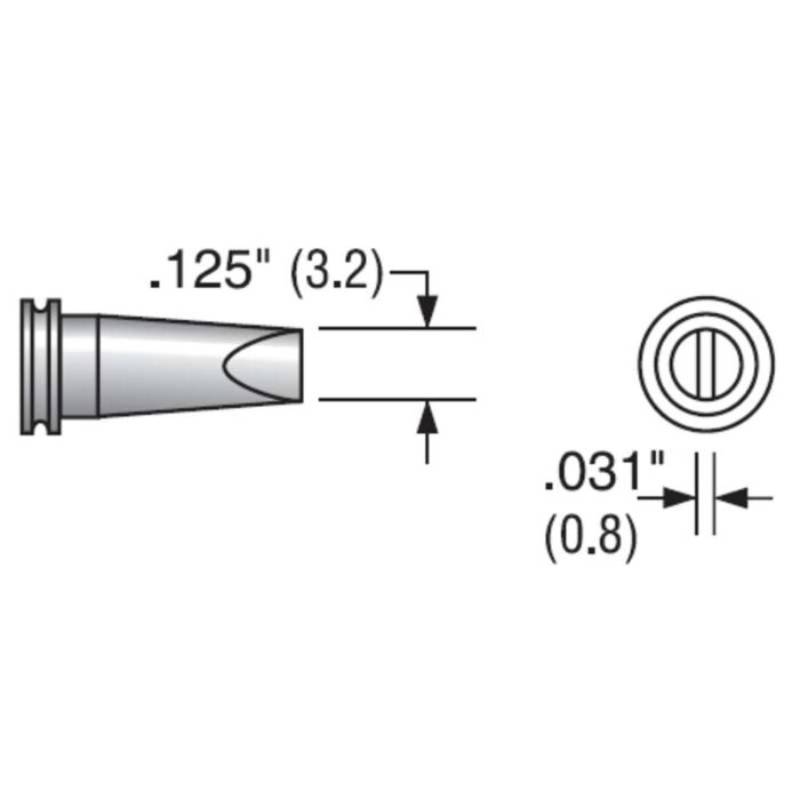 Plato® MS-3400 ~ Wellet LT C Soldering Tip, Article Number - T0054440799