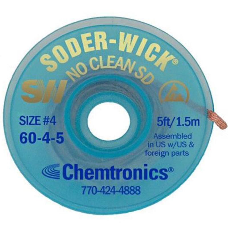 Soder-Wick® Chemtronics SW16045 No Clean Desoldering Wick | (L) 1.5 m x (W) 2.8 mm