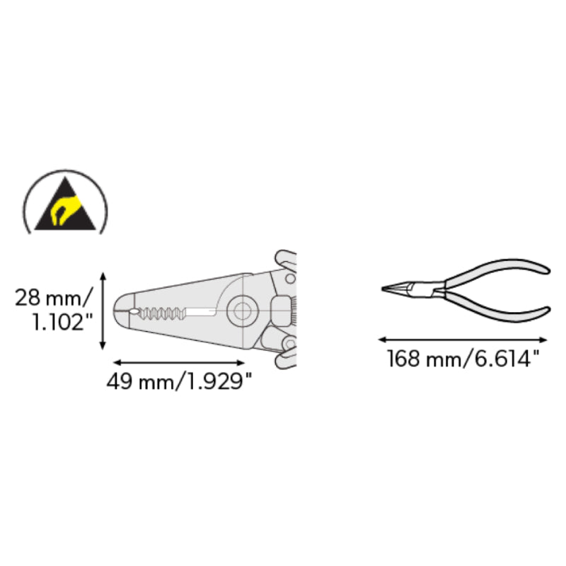 C.K® T3893 ESD Wire Stripper | 30-20 AWG | 0.2 - 0.8 mm