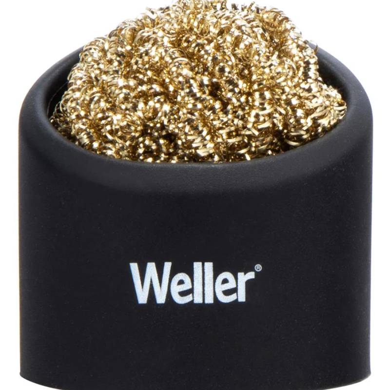 Weller® Soldering Brass Sponge Tip Cleaner with Silicone Holder - WLACCBSH-02