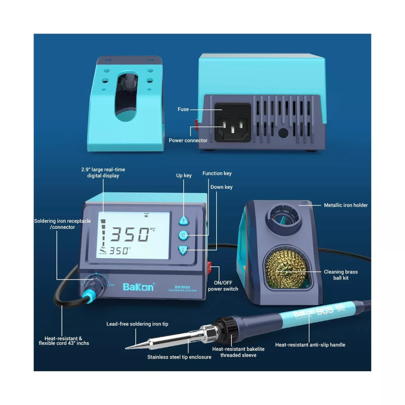 Bakon® BK969S Digital Soldering Station - 60W