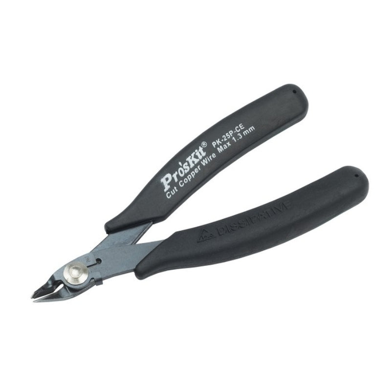 Pro'skit® 1PK-25P-CE Micro Cutting Plier W/Safety Clip & Conductive Handle