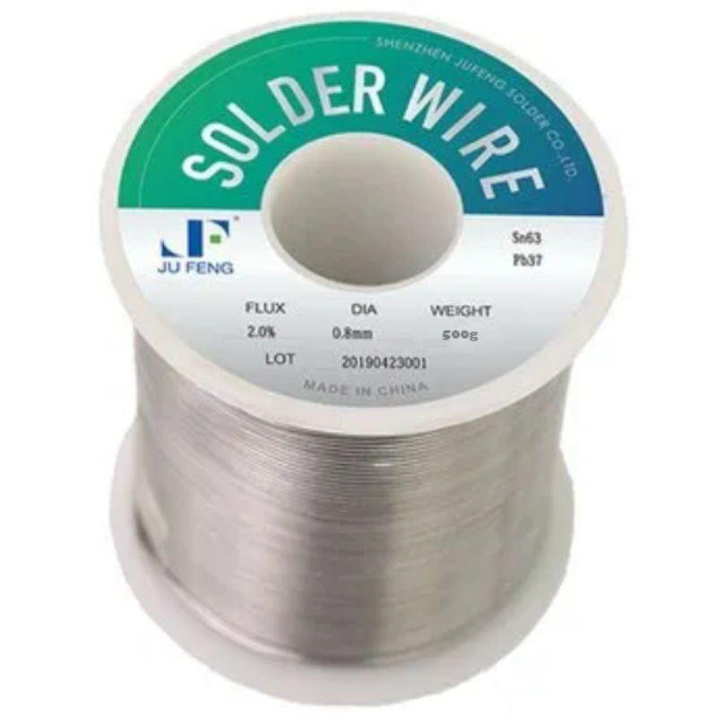 Jufeng® 0.8mm Sn63Pb37 No-Clean Solder Wire | 500g