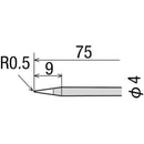 Goot® PX-2RT-1.6D सोल्डरिंग टीप