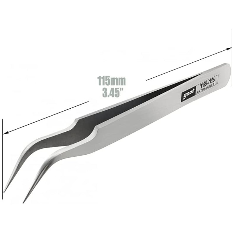 Goot® TS-15 Non-Magnetic Precision Tweezer 497.96 Brushes & Tweezers Goot