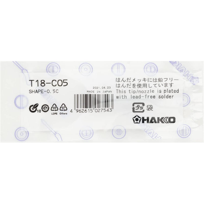 Hakko® T18-C05 बेव्हल सोल्डरिंग टीप