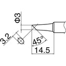 Hakko® T18-C3 Bevel Soldering Tip