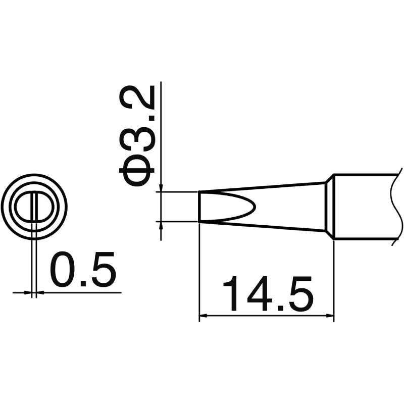Hakko® T18-D32 छेनी सोल्डरिंग टिप