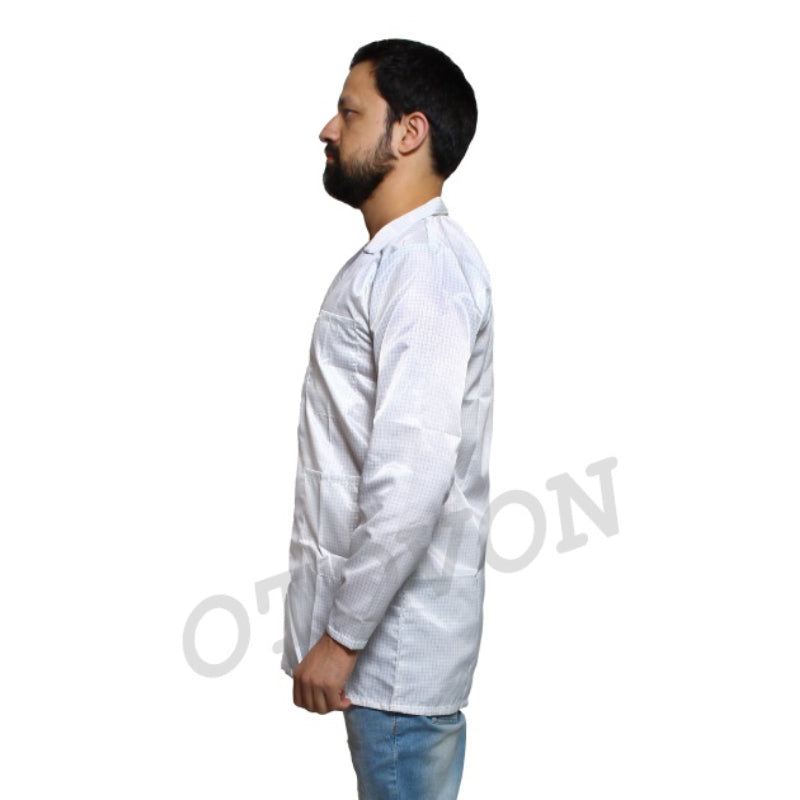 Unisex ESD Apron / Anti-Static Lab Coat - White 343.38 ESD Clothing Otovon