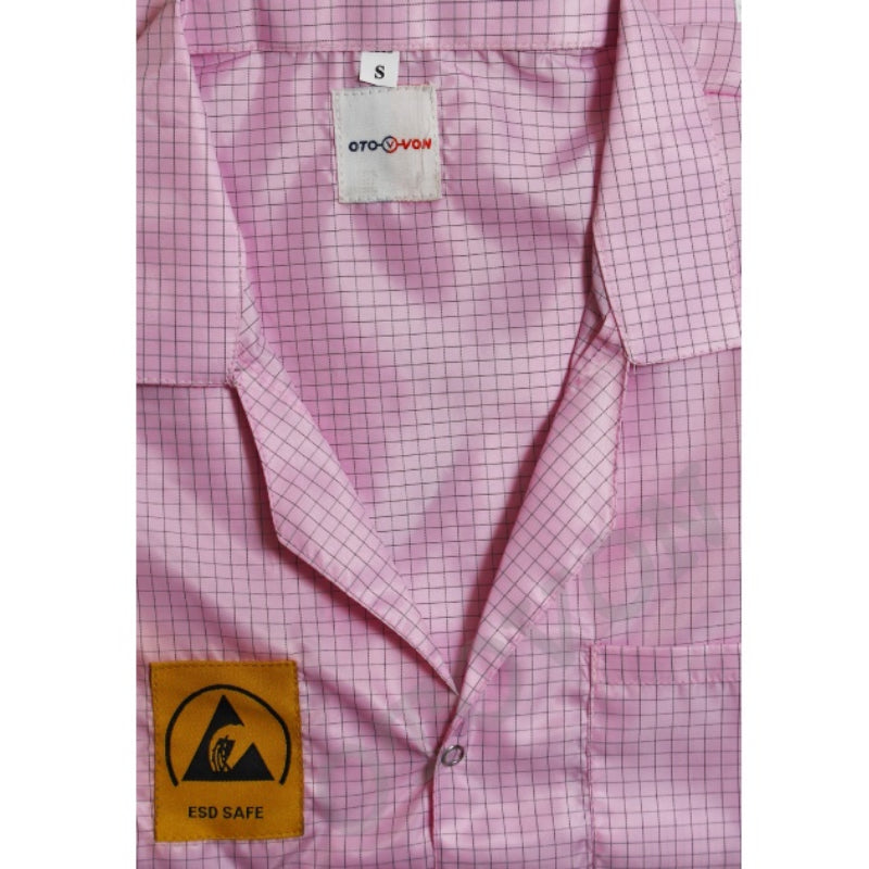 Unisex ESD Apron / Anti-Static Lab Coat - Pink 349.28 ESD Clothing Otovon