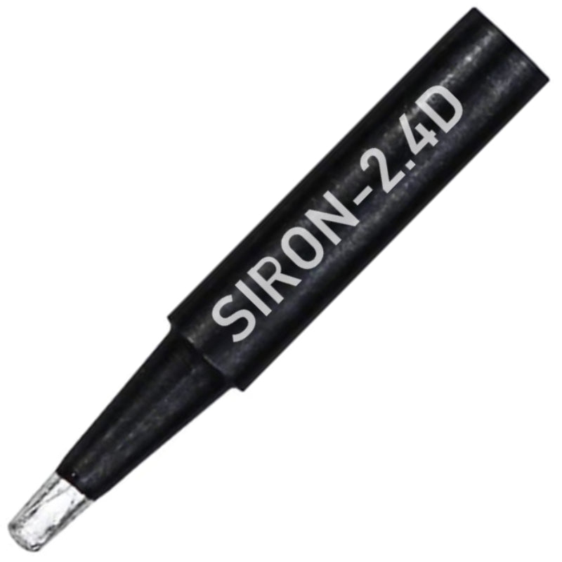 Siron® 900M-T-2.4D Chisel Soldering Tip - (L)17 mm x (W)2.4 mm x (R)Φ0.5 mm 191.16 Soldering Tips Siron