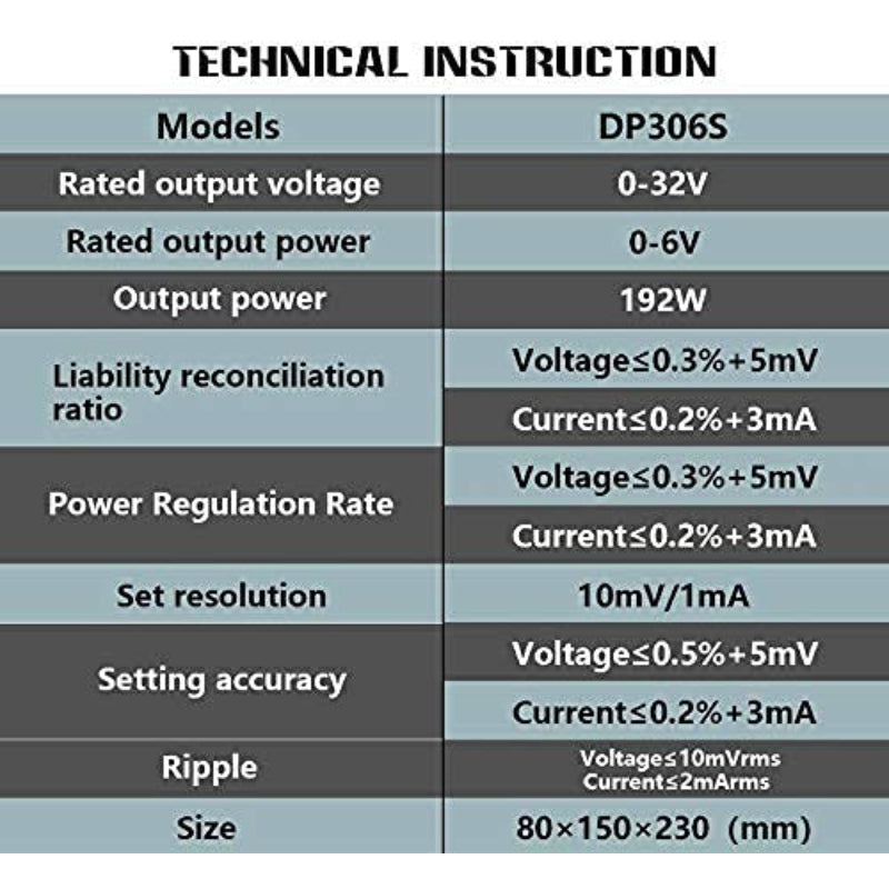 Siron® DP306S DC Power Supply 6A/32V