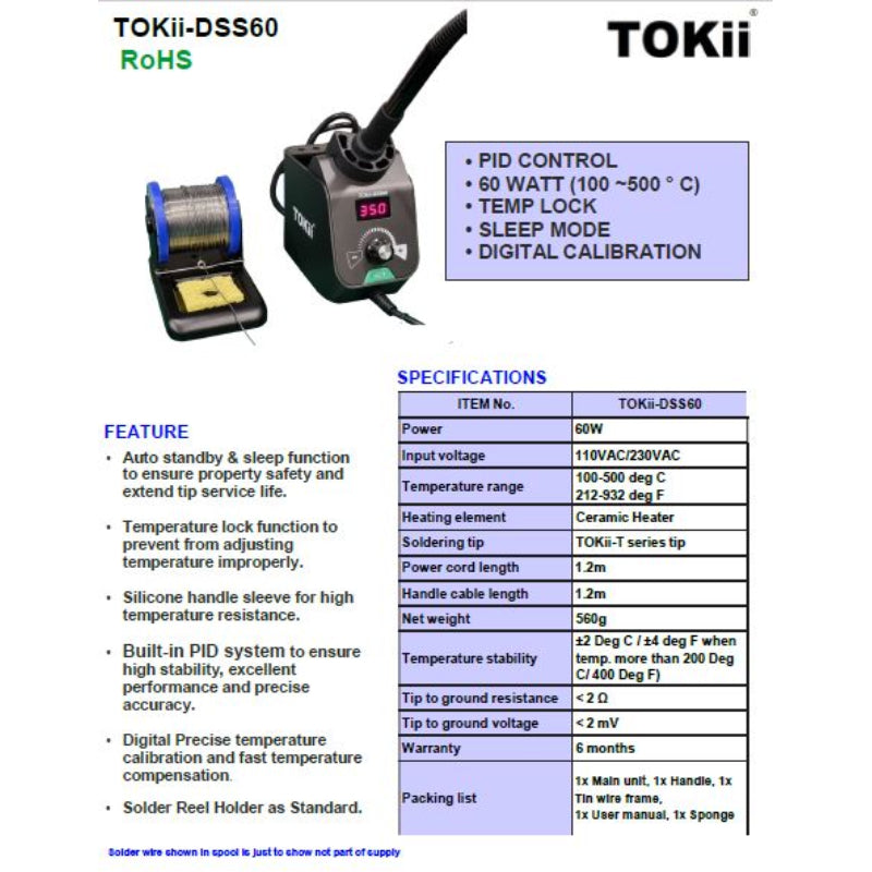 ToKii® DSS60 60W Digital Soldering Station